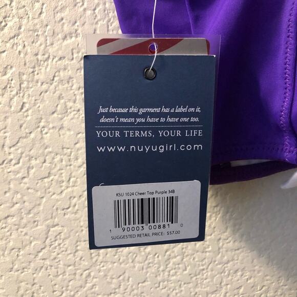 Nuyu Kansas State University K-State Logo Cheer Top corset underwire crop top - Picture 8 of 8